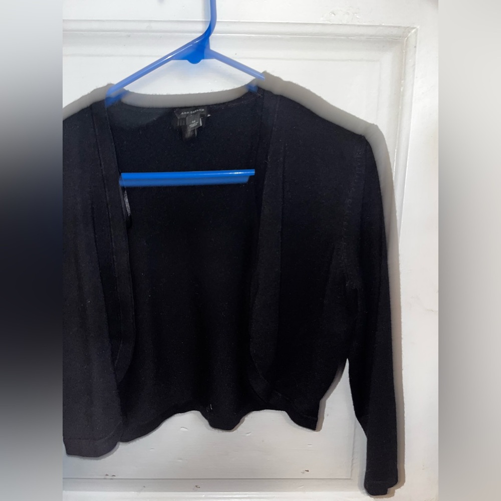 Ann Taylor Black Cropped Cardigan - Picture 4 of 5